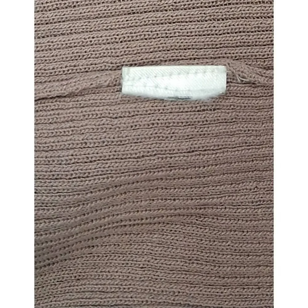 Zara womens xlarge cardigan sweater mocha brown taupe viscose stretch tan